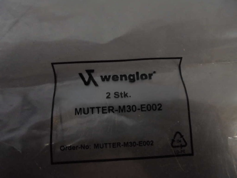 WENGLOR  MUTTER-M30-E002 HEX NUT (PKG OF 2)  NSMP