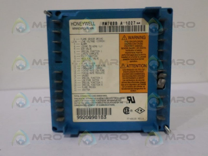 HONEYWELL RM7888A1027 BURNER CONTROL UNMP