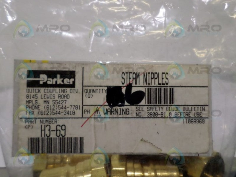 PARKER H3-69 STEAM NIPPLES NSNP