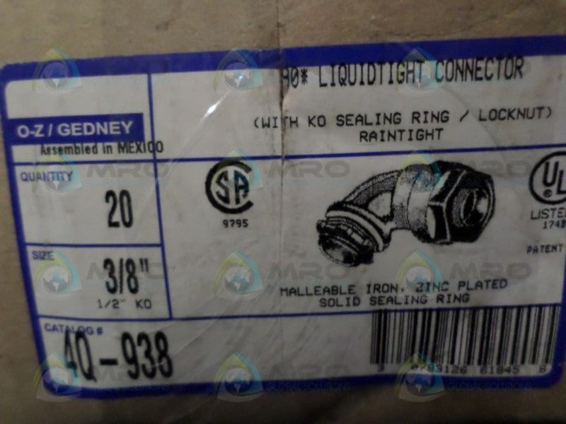 EGS 4Q-938 LIQUIDTIGHT CONNECTOR NSMP