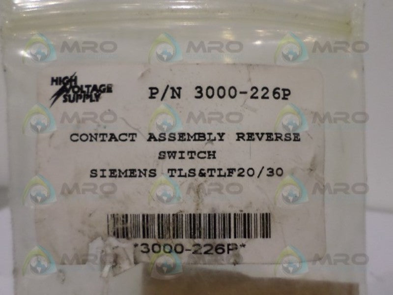 HIGH VOLTAGE SUPPLY 3000-226P CONTACT ASSEMBLY REVERSE SWITCH  NSNP