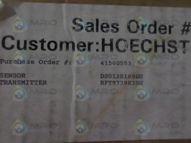 MICRO MOTION DS012S109SU  NSMP