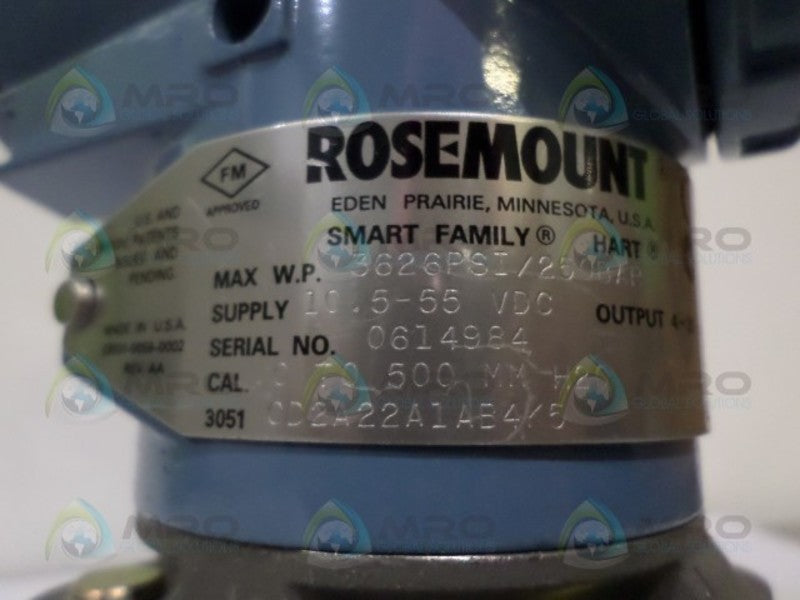 ROSEMOUNT 3051CD2A22A1AB4K5 PRESSURE TRANSMITTER  NSMP