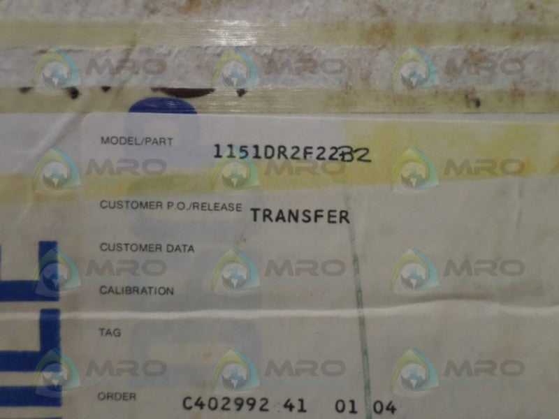 ROSEMOUNT 1151DR2F22B2 PRESSURE TRANSMITTER  NSMP
