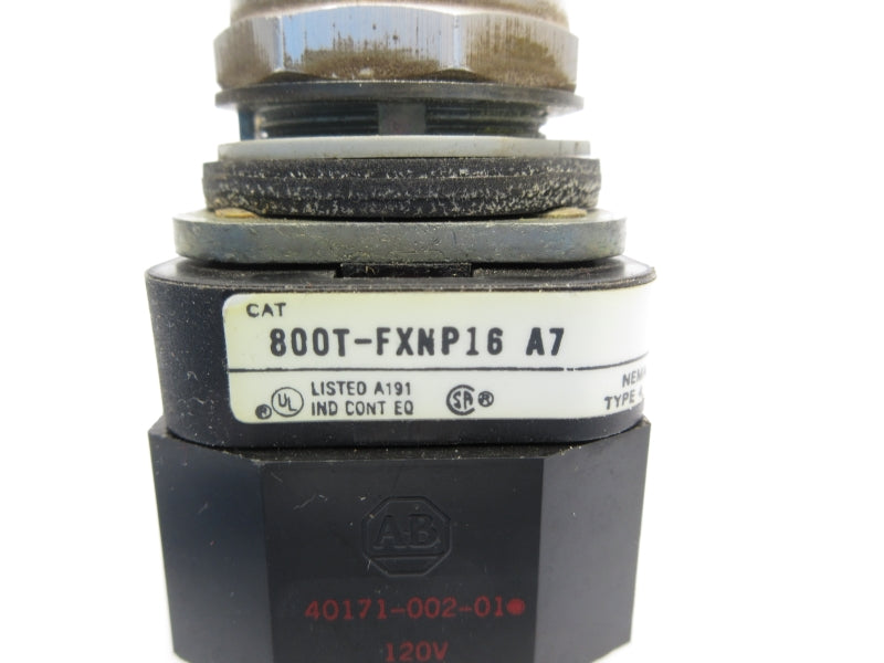 ALLEN BRADLEY 800T-FXNP16A7 SER. T 120V UNMP