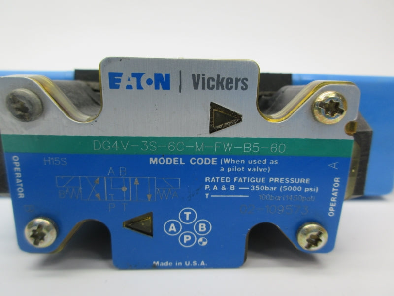 VICKERS DG4V3S6CMFWB560 110/120V .48/.46A 5000PSI NSNP