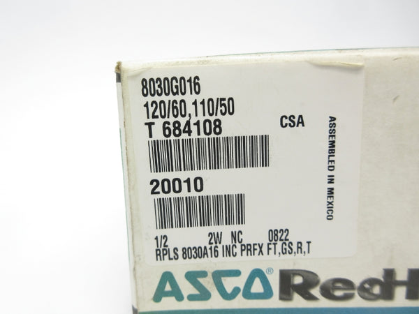 ASCO 8030G016 110/120V 6PSI 1/2" NSMP