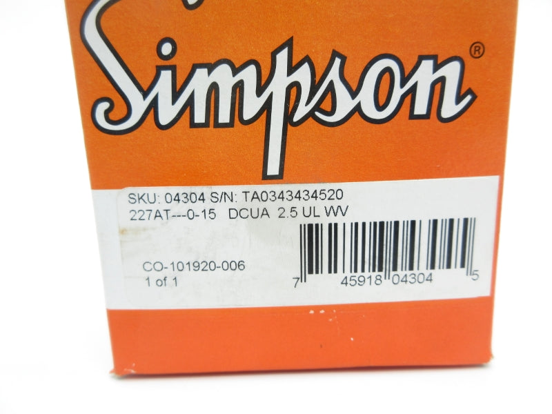 SIMPSON 04304 1227 0-15DC NSMP