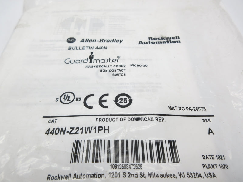 ALLEN BRADLEY 440N-Z21W1PH SER. A NSMP