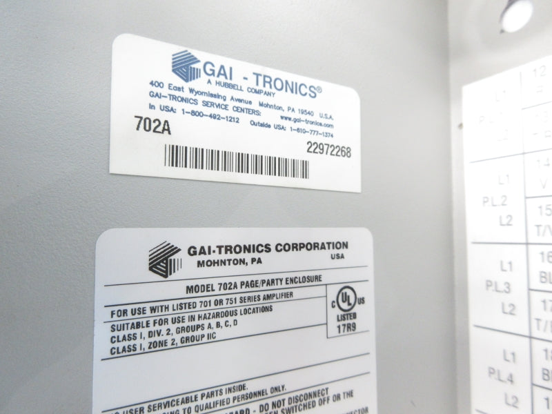 GAI TRONICS 702A UNMP