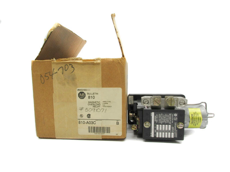ALLEN BRADLEY 810-A03C SER. B 600V 4A (BR/WH) NSMP
