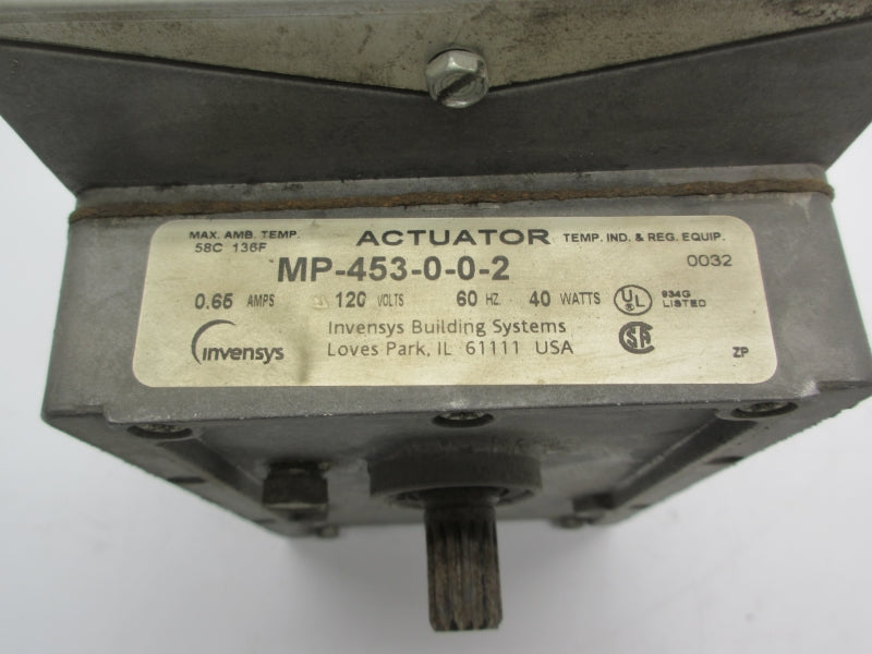 INVENSYS MP-453-0-0-2 120V 0.65A UNMP