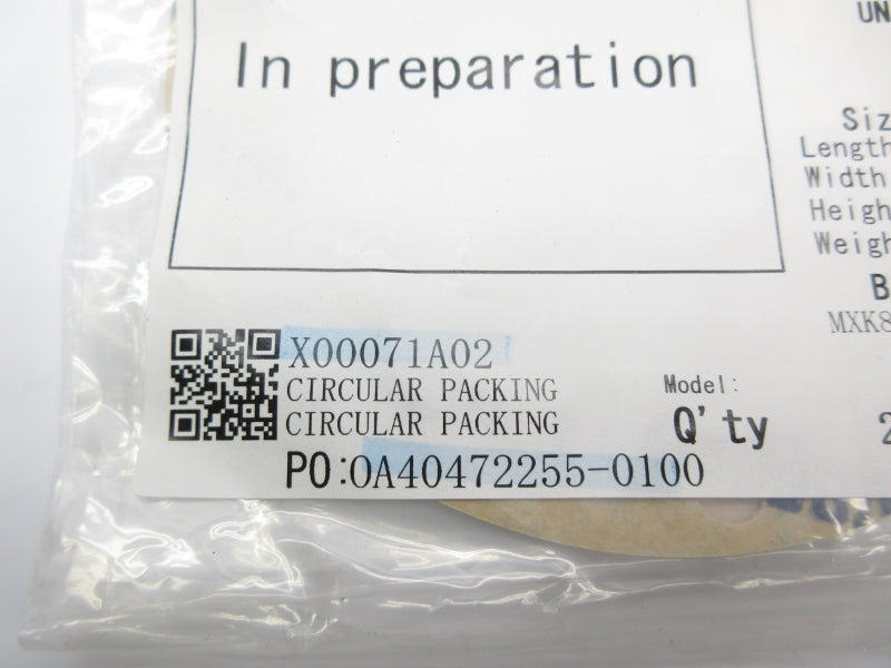 SPARE PART X00071A02 (PKG OF 2) NSMP