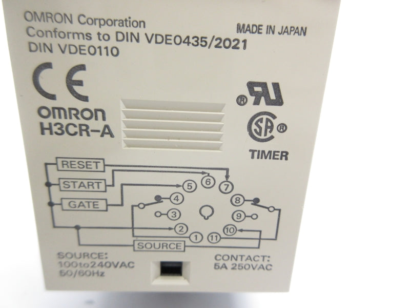 OMRON H3CR-A 100-240VAC 5A 0-1.2M NSNP