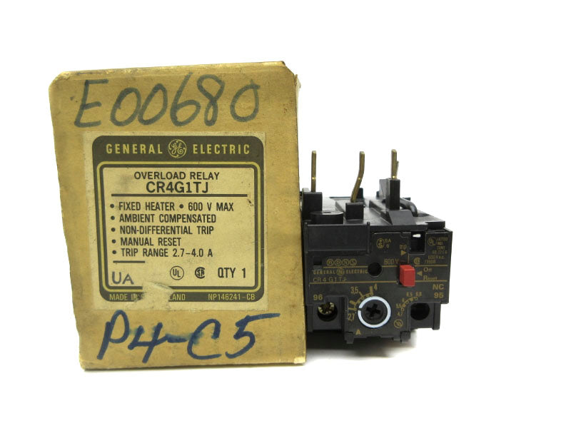 GENERAL ELECTRIC CR4G1TJ 600V 2.7-4.0A NSMP