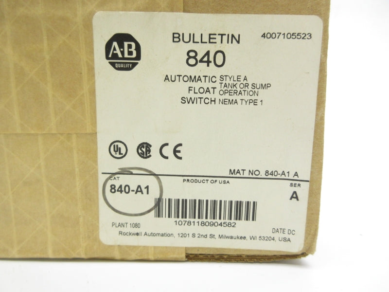 ALLEN BRADLEY 840-A1 SER. A 600VAC (BR/WH) NSMP