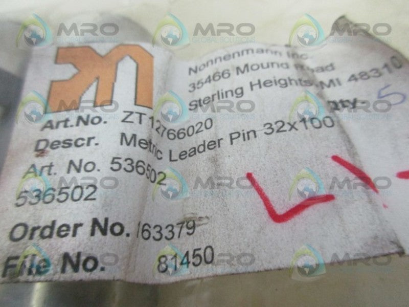 NONNENMANN ZT12766020 METRIC LEADER PIN (PK OF 2) * NEW IN FACTORY BAG *