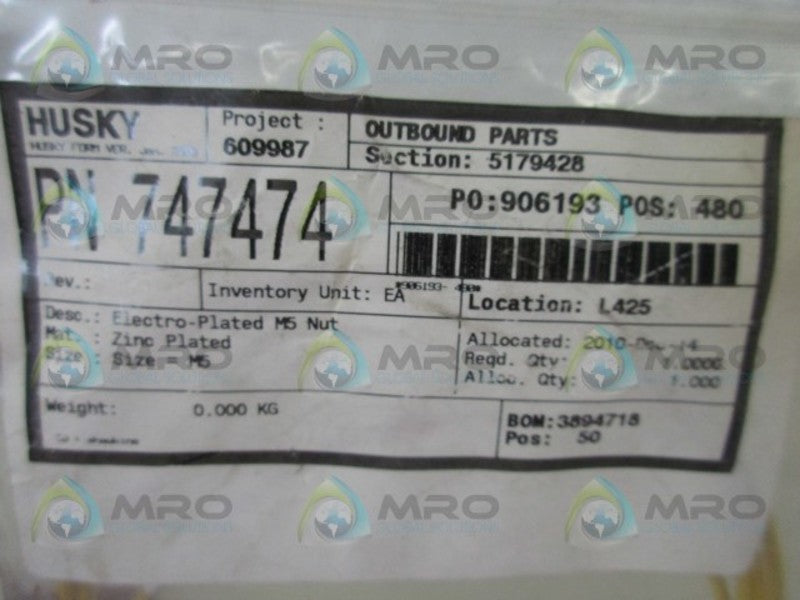 HUSKY 747474 CABLE * NEW IN FACTORY BAG *
