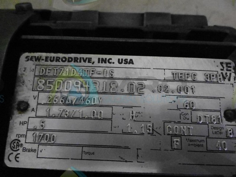 SEW-EURODRIVE DFT71D4TF-1S MOTOR  NSNP