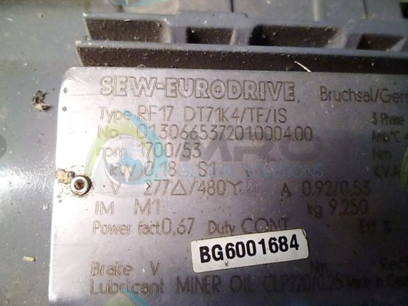 SEW-EURODRIVE RF17DT71K4/TF/1S MOTOR  NSNP
