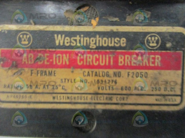 WESTINGHOUSE F2050 CIRCUIT BREAKER  UNMP