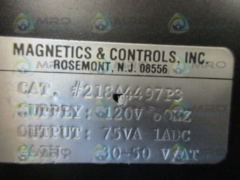 MAGNETIC & CONTROLS 218A4497P3 MOTOR CONTROL UNIT  UNMP