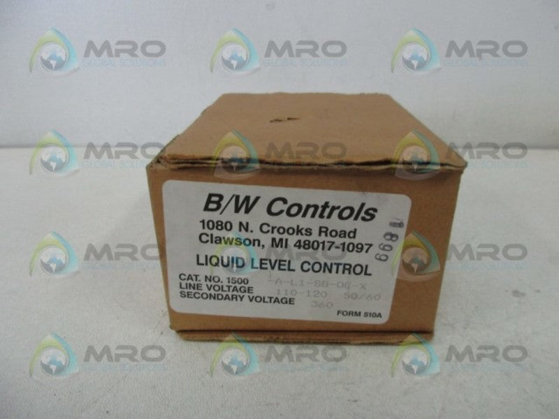 BW CONTROLS 1500-A-L1-S8-OC-X LIQUID LEVEL CONTROL  NSMP