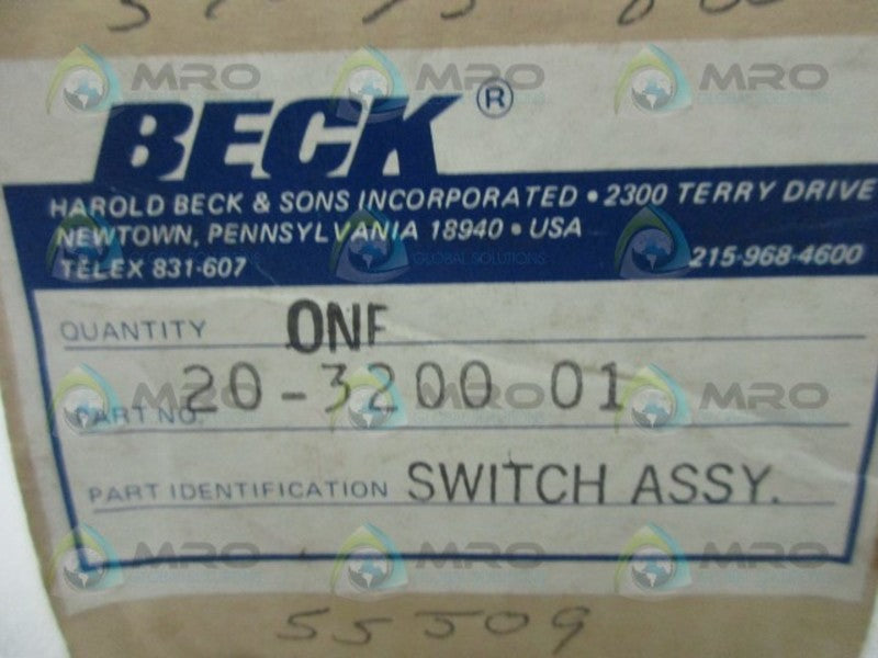 BECK 20-3200-01 SWITCH ASSEMBLY  NSMP