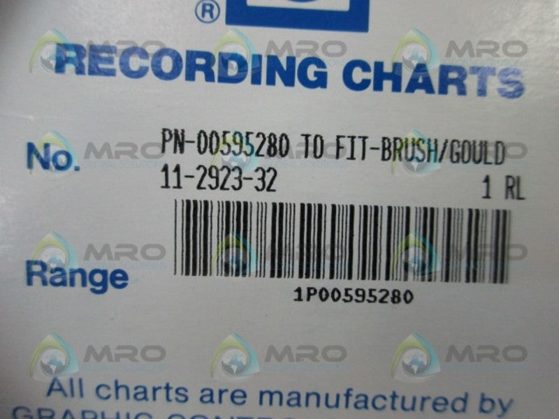 GRAPHIC CONTROLS 11-2923-32 RECORDING CHART  NSMP