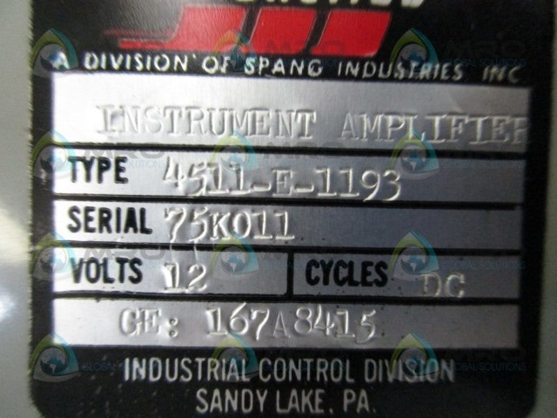 MAGNETICS 4511-E-1193 INSTRUMENT AMPLIFIER  UNMP