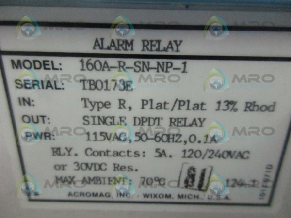 ACROMAG 160A-R-SN-NP-1 ALARM RELAY  UNMP