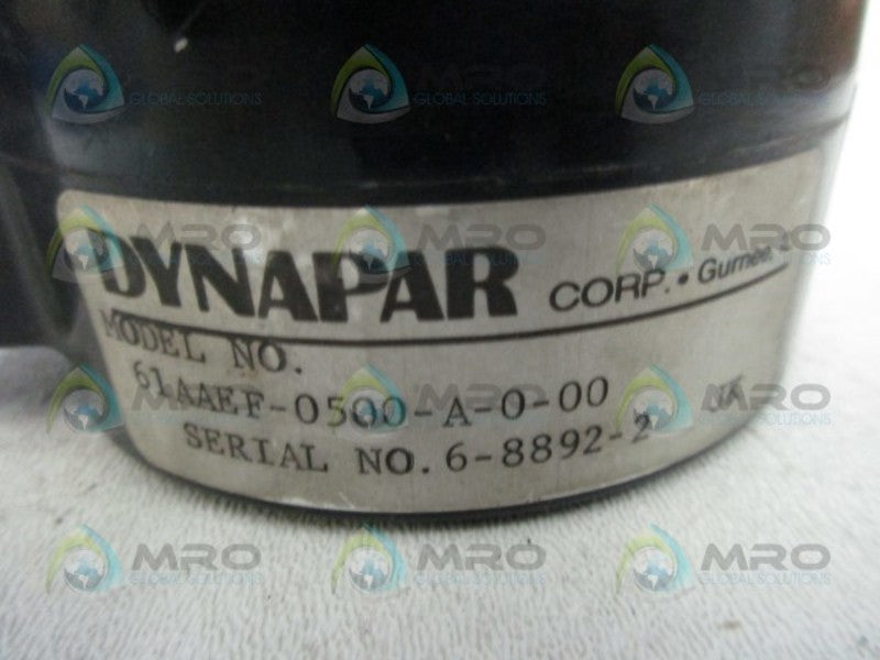 DYNAPAR 61AAEF-0500-A-0-00 ROTOPULSER ROTARY TRANSDUCER  UNMP