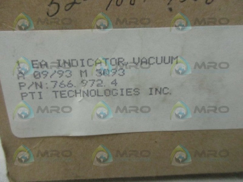 PTI TECHNOLOGIES 766-972-4 INDICATOR VACUUM  NSMP