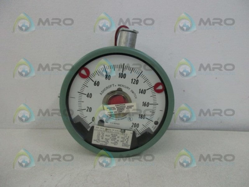 ASHCROFT 63-S4319R20-02R-XET GAUGE 61S SERIES 0-200 PSI  NSNP