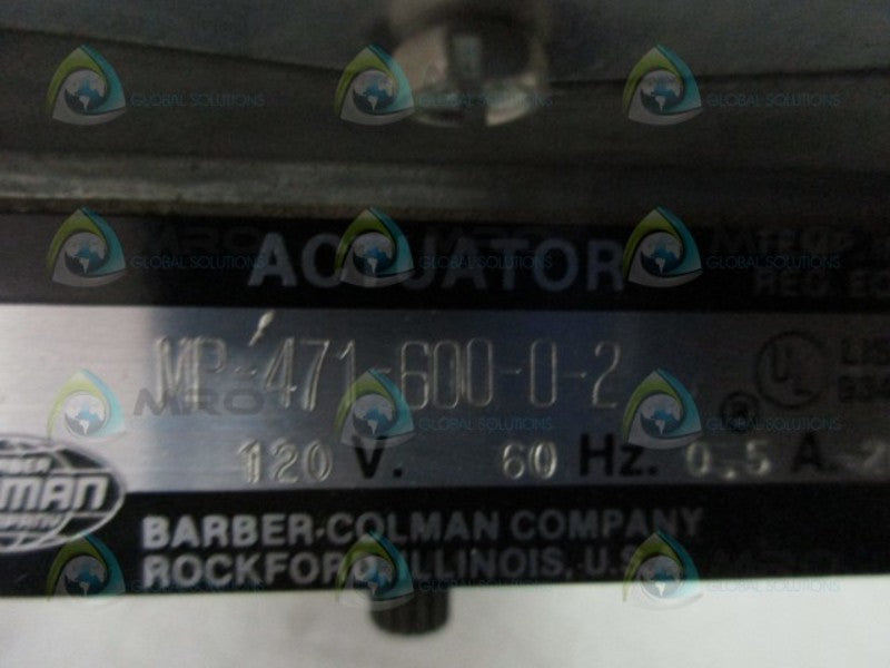 BARBER-COLMAN MP-471-600-0-2 ACTUATOR  UNMP