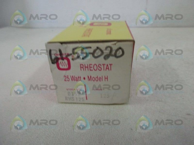 OHMITE RHS125 MODEL H RHEOSTAT  NSMP