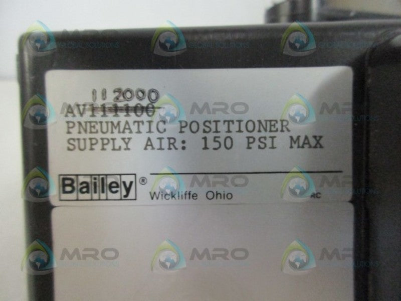BAILEY AV112000 PNEUMATIC POSITIONER  UNMP