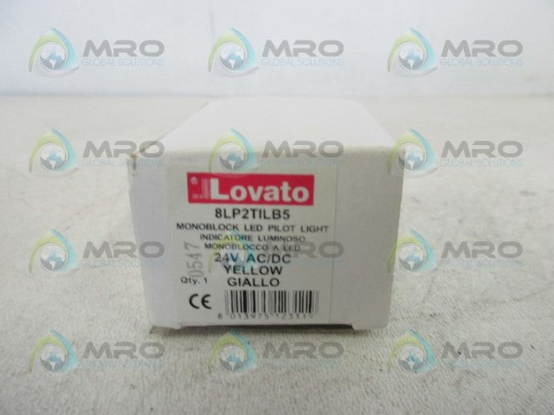 LOVATO 8LP2TILB5 MONOBLOCK YELLOW LED PILOT LIGHT  NSMP