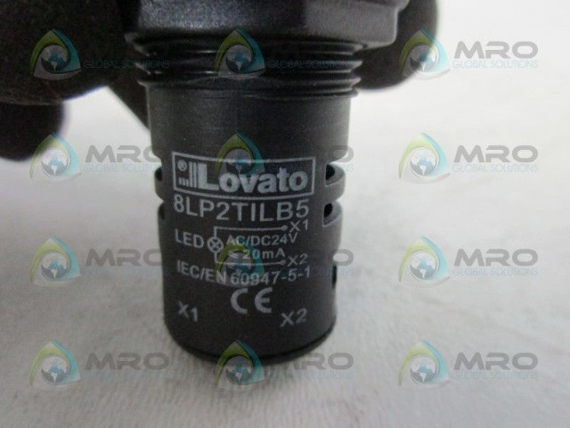 LOVATO 8LP2TILB5 MONOBLOCK YELLOW LED PILOT LIGHT  NSMP