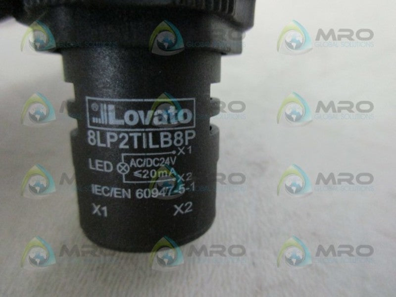 LOVATO 8LP2TILB8P TRANSPARENT WHITE LED PILOT LIGHT  NSMP