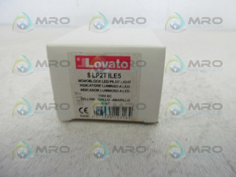 LOVATO 8LP2TILE5 MONOBLOCK YELLOW LED PILOT LIGHT  NSMP