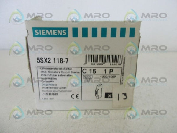 SIEMENS 5SX2-118-7 CIRCUIT BREAKER 15A 230/400V  NSMP
