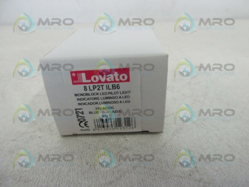 LOVATO 8LP2TILB6 MONOBLOCK BLUE LED PILOT LIGHT  NSMP