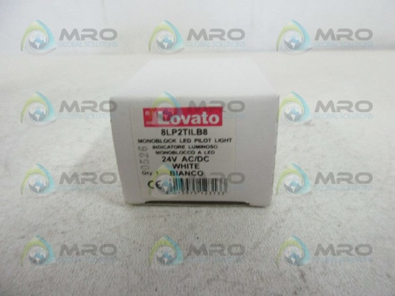 LOVATO 8LP2TILB8 TRANSPARENT WHITE LED PILOT LIGHT  NSMP