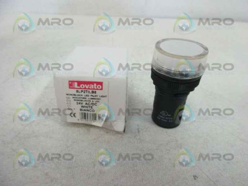 LOVATO 8LP2TILB8 TRANSPARENT WHITE LED PILOT LIGHT  NSMP