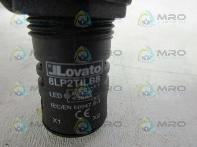 LOVATO 8LP2TILB8 TRANSPARENT WHITE LED PILOT LIGHT  NSMP
