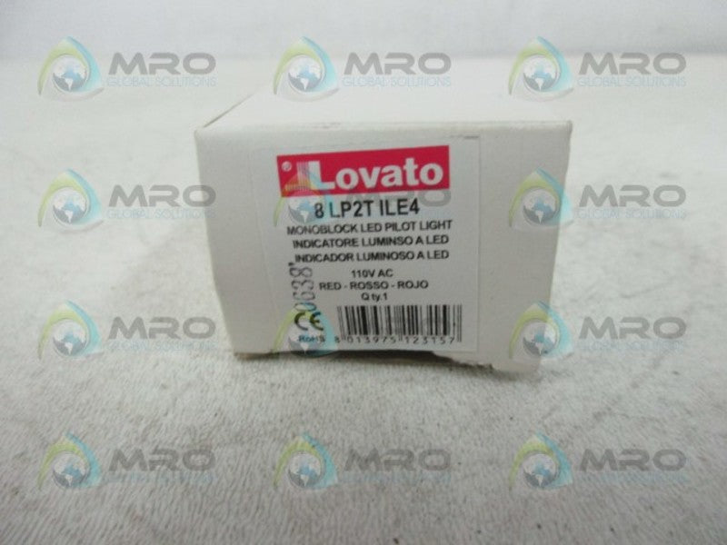 LOVATO 8LP2TILE4 MONOBLOCK RED LED PILOT LIGHT  NSMP