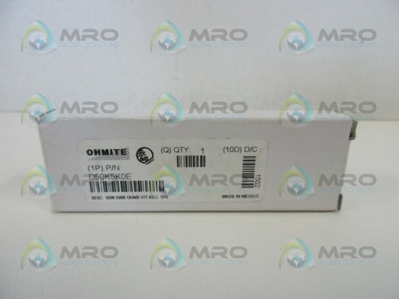OHMITE D50K5K0E WIREWOUND RESISTOR  NSMP