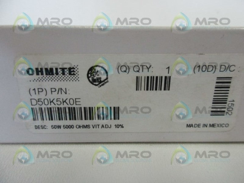 OHMITE D50K5K0E WIREWOUND RESISTOR  NSMP