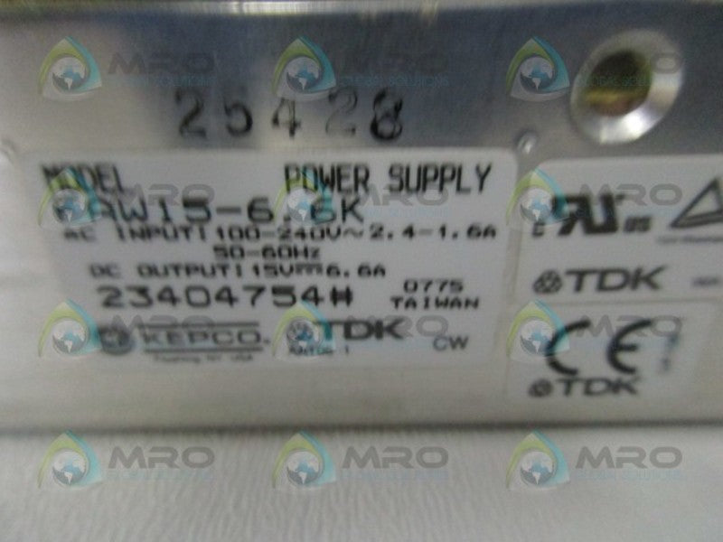 KEPCO TDK FAW15-6.6K POWER SUPPLY  NSMP